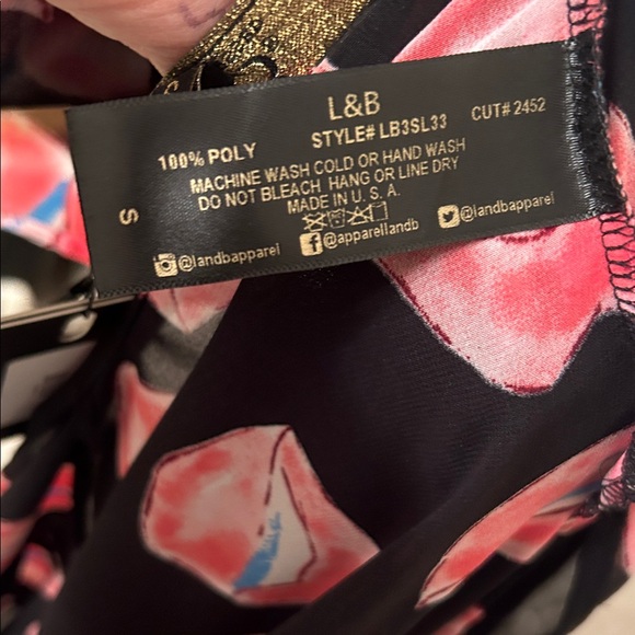 NWT⭐️LIP PRINT KIMONO Black💋LUCKY & BLESSED 3/4 Sleeves Size Small - Picture 10 of 11